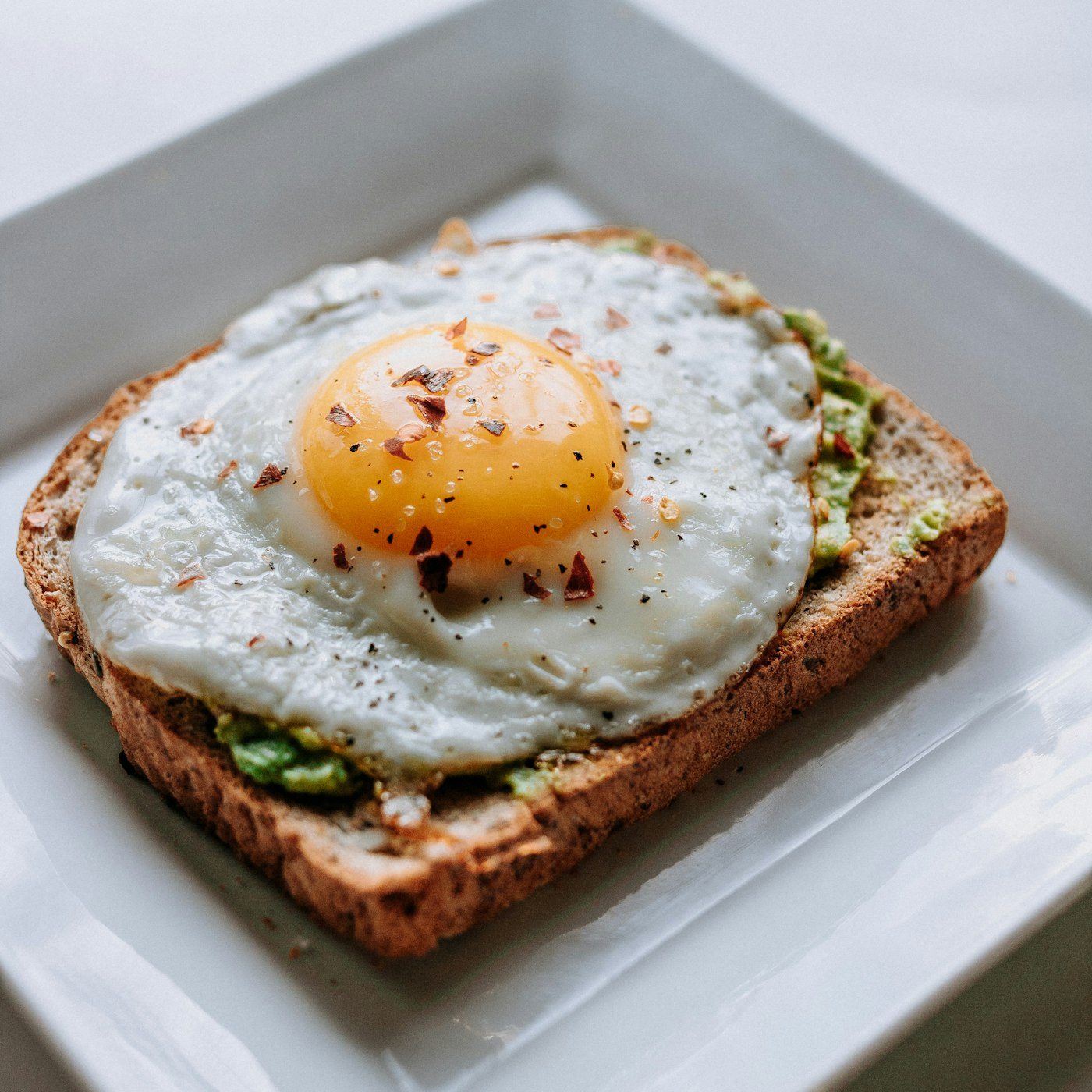 Two fried eggs on toast