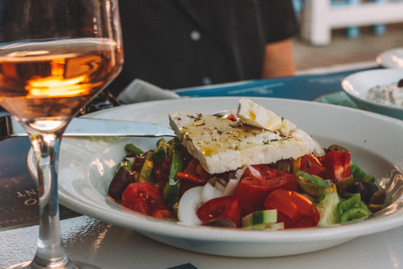 Feta salad with vegetables