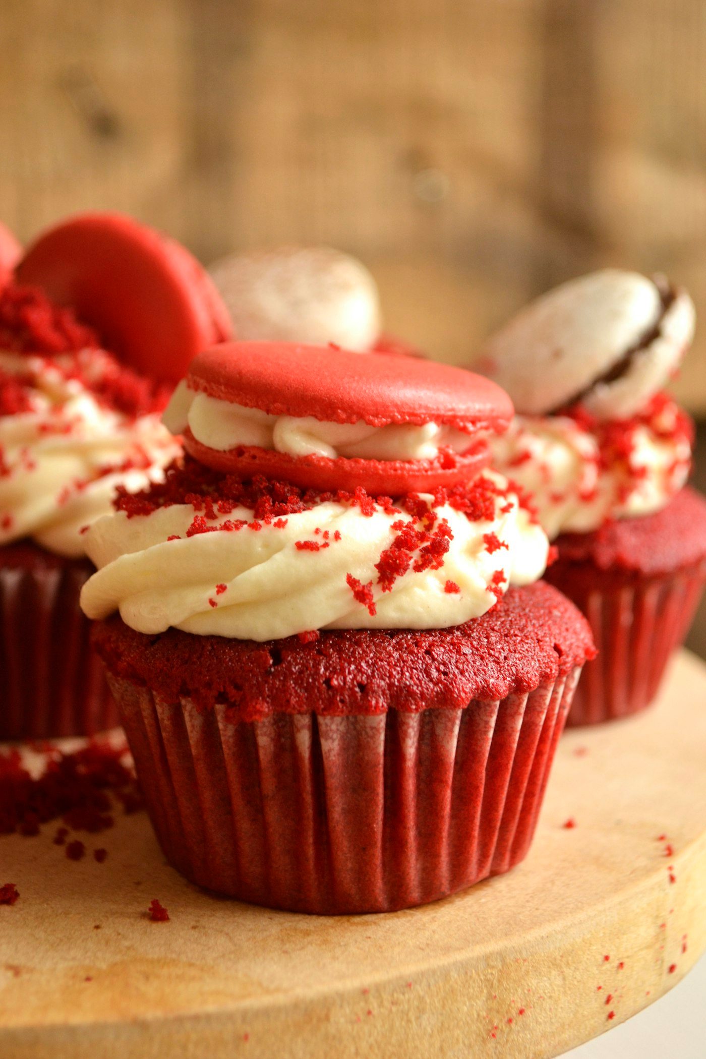 Red velvet cake slice
