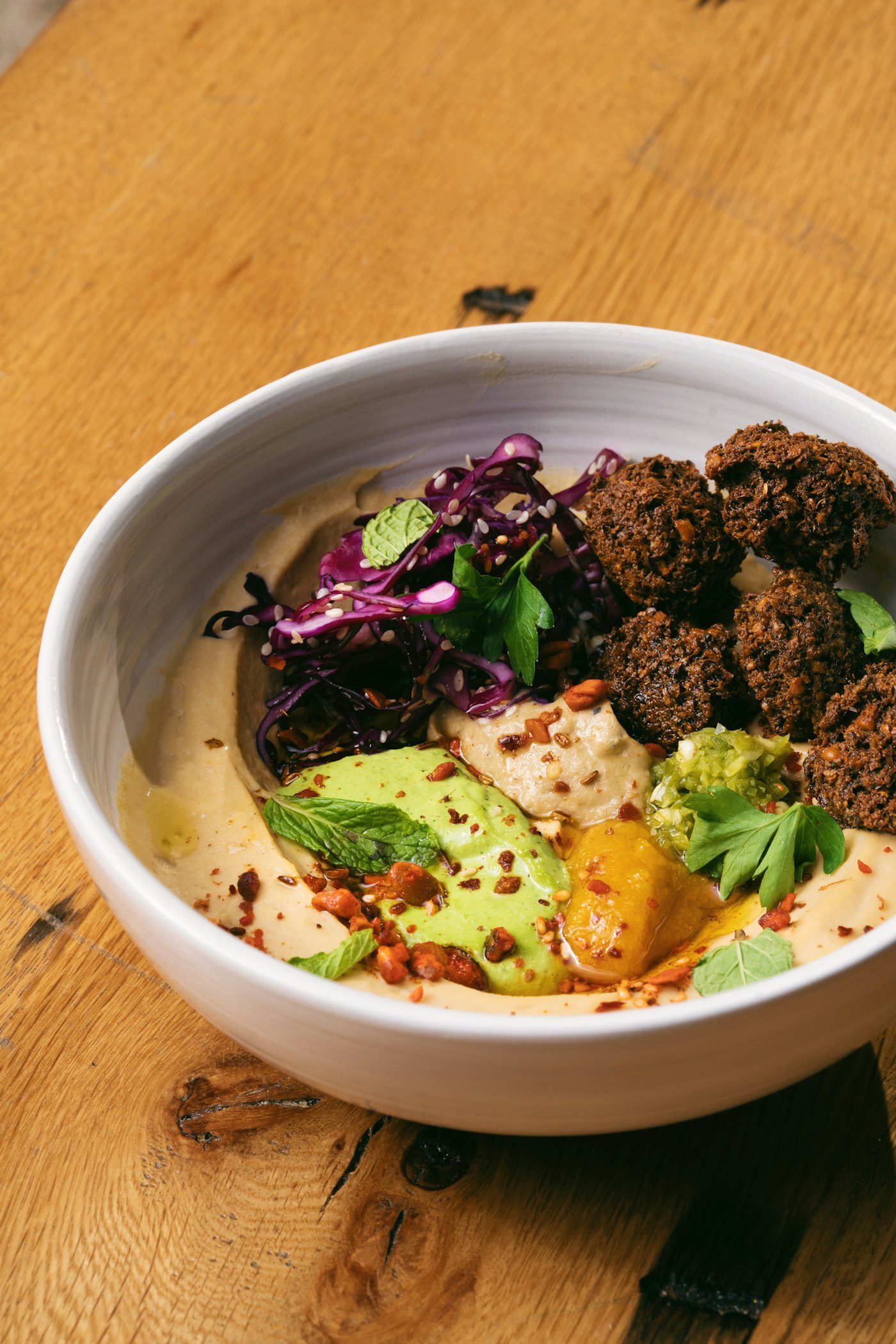 Falafel with hummus platter