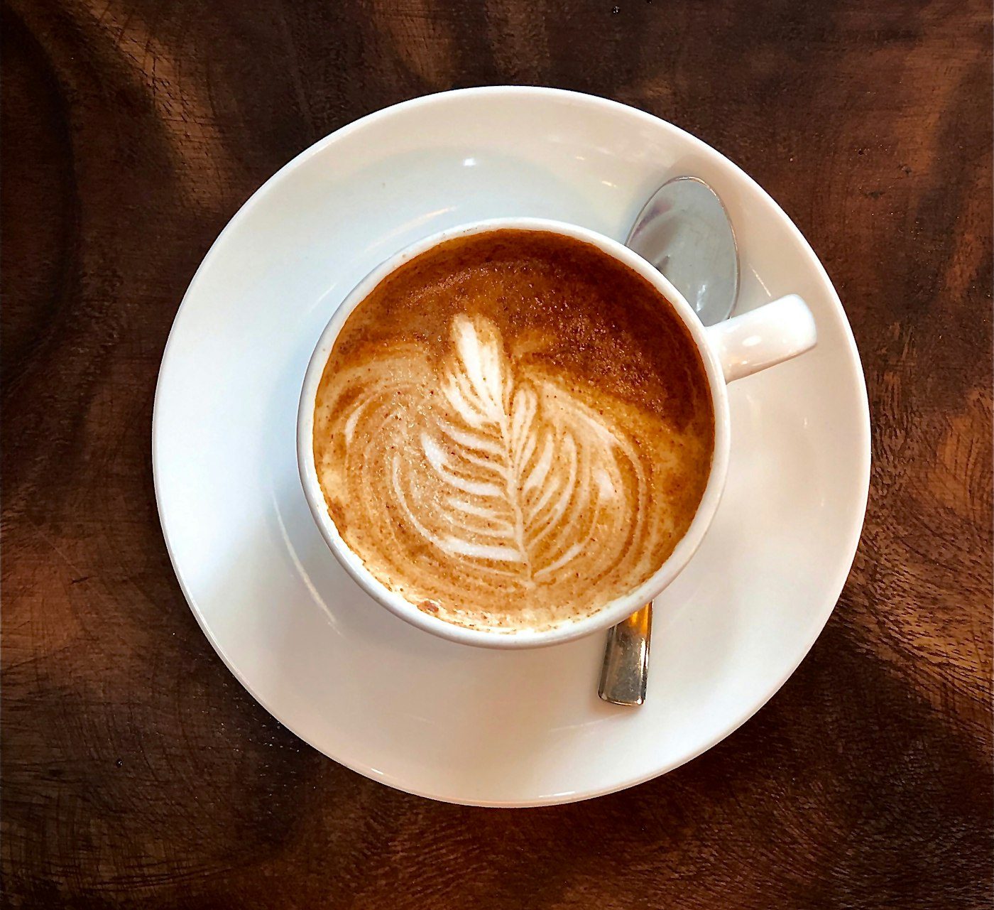 Cappuccino with latte art