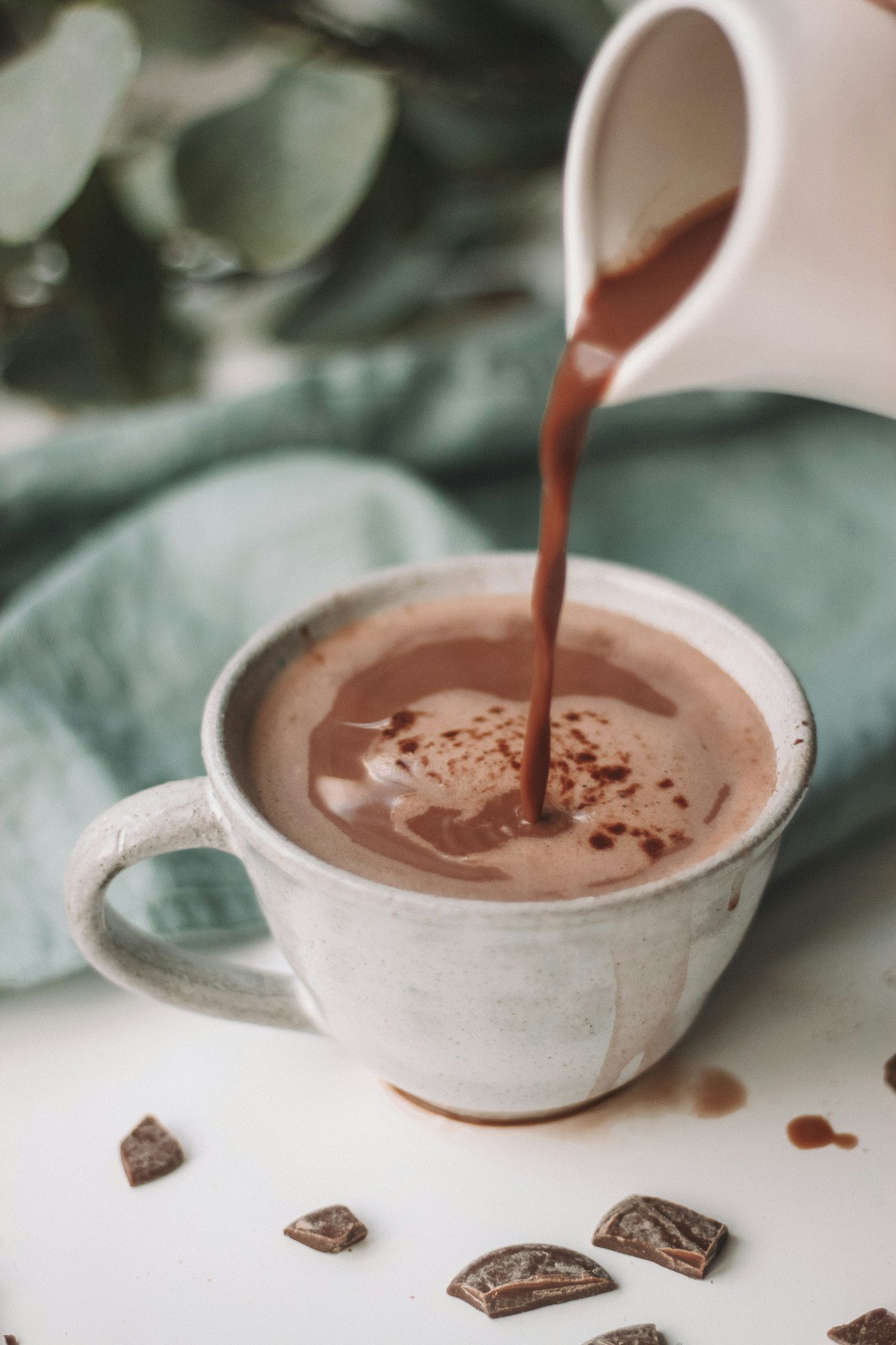 Hot chocolate in a mug