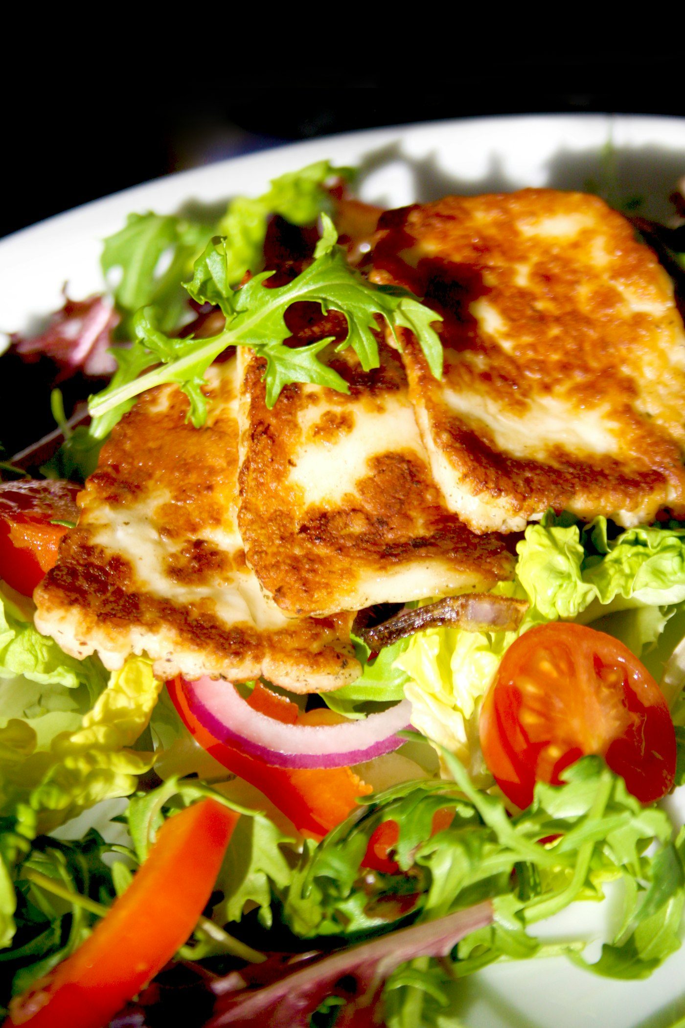 Fried halloumi cheese