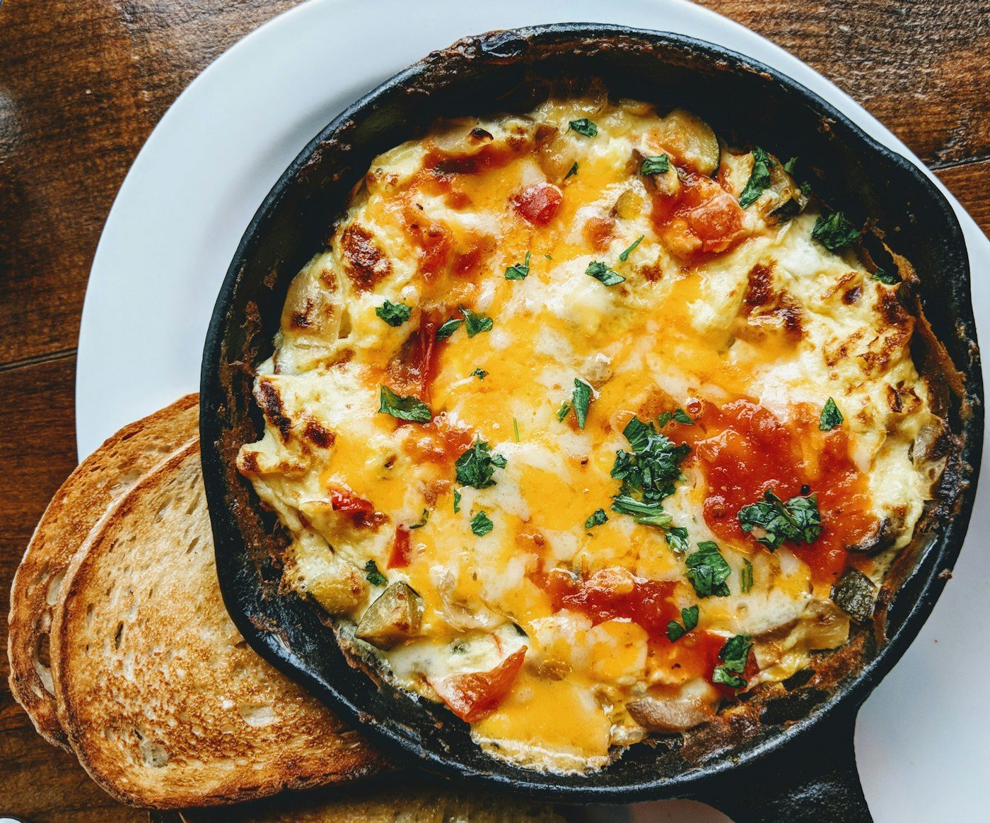 Plain omelette on a plate