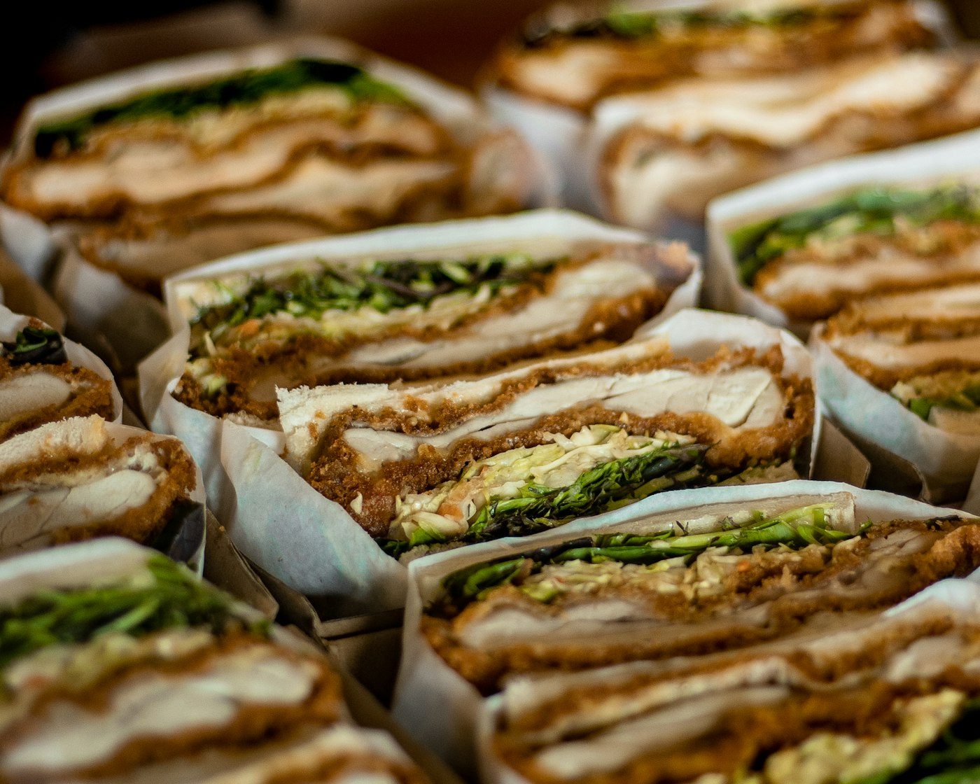 Spiced chicken tikka style sandwich