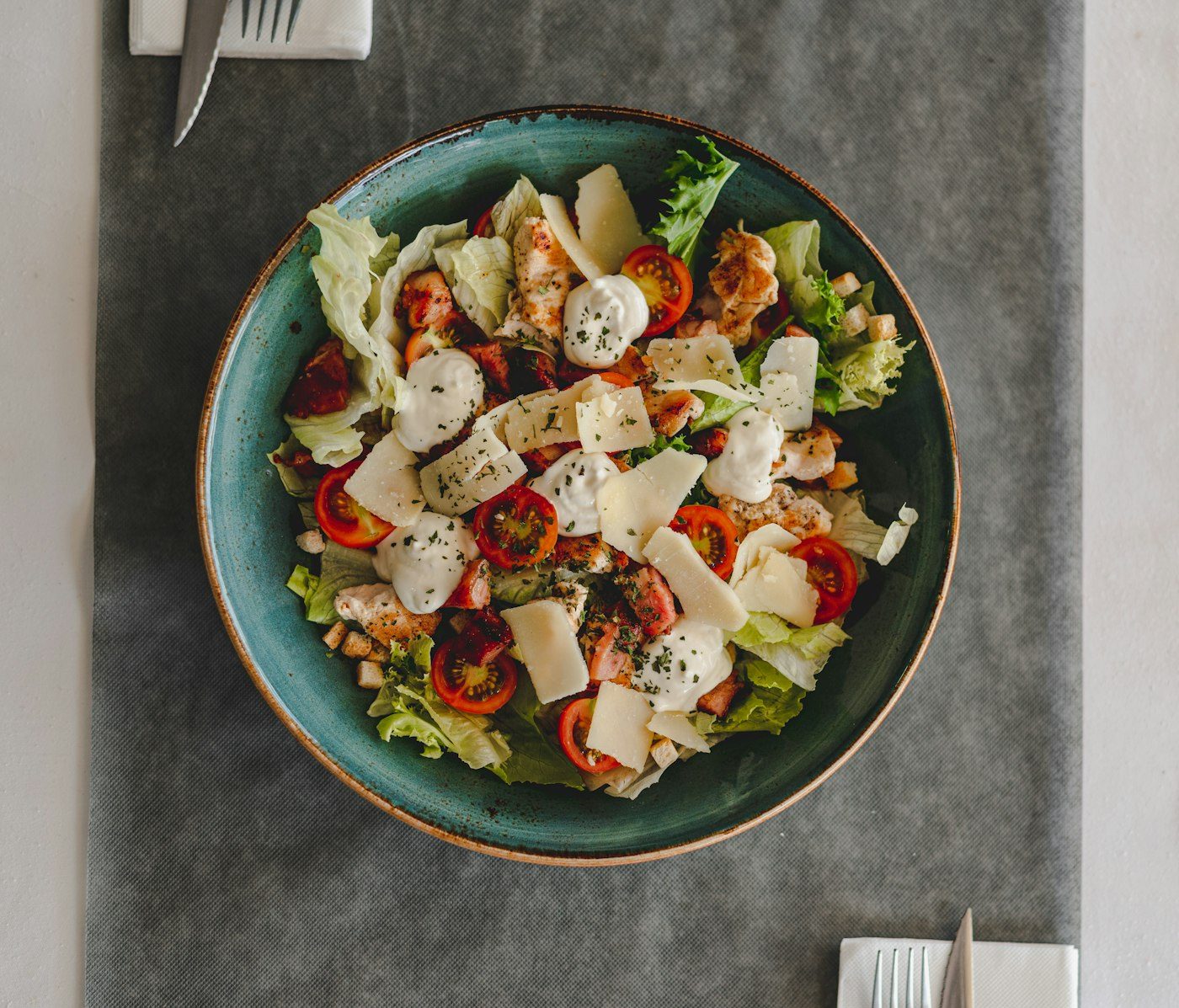 Greek salad with feta olives cucumber and tomato