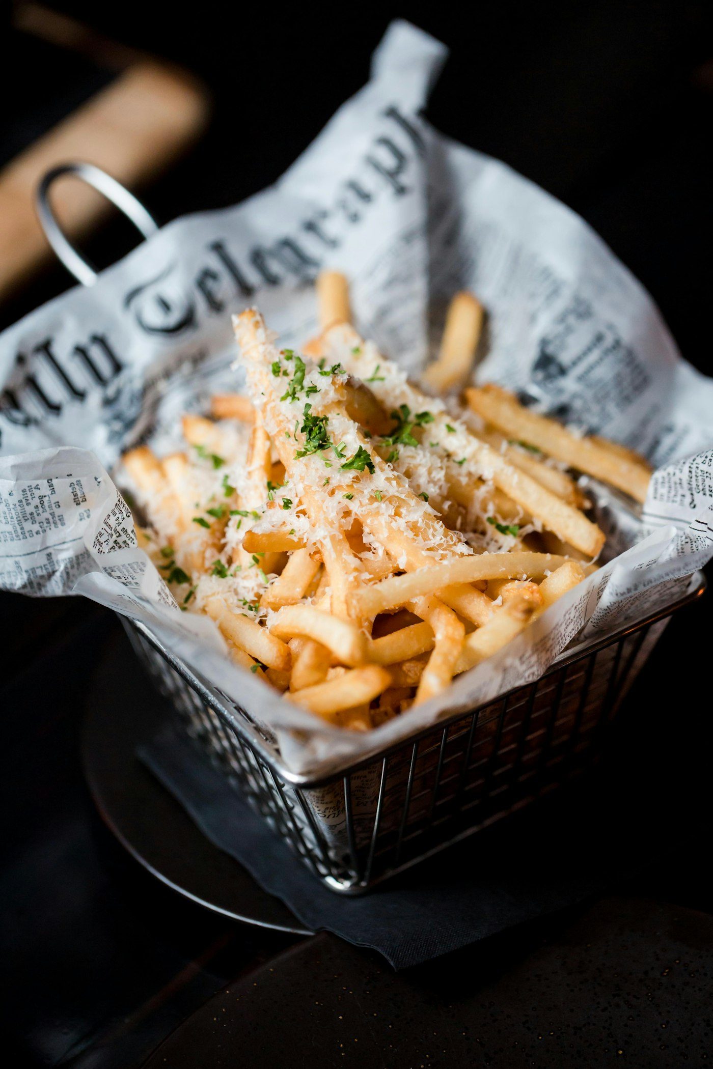 Portion of chips french fries