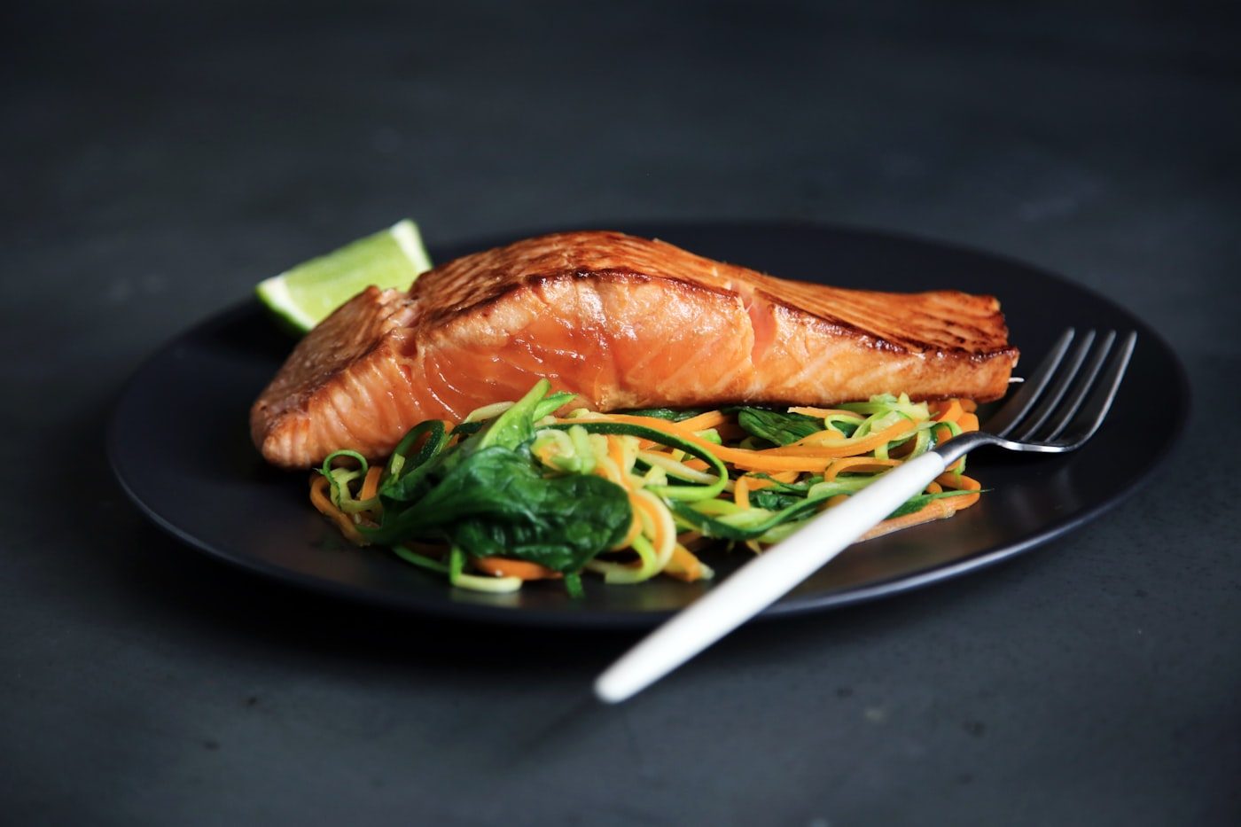 Portion of smoked salmon