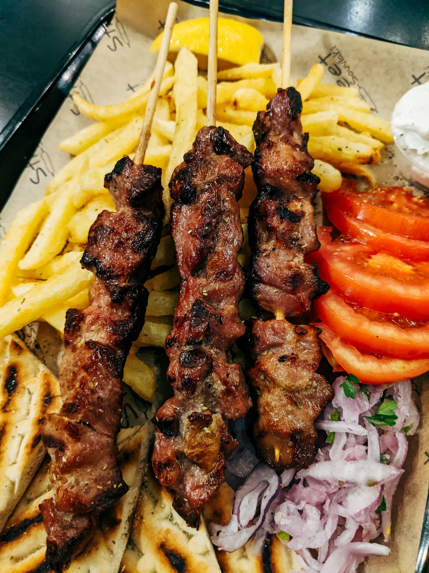 Lamb kofta wrap with pita